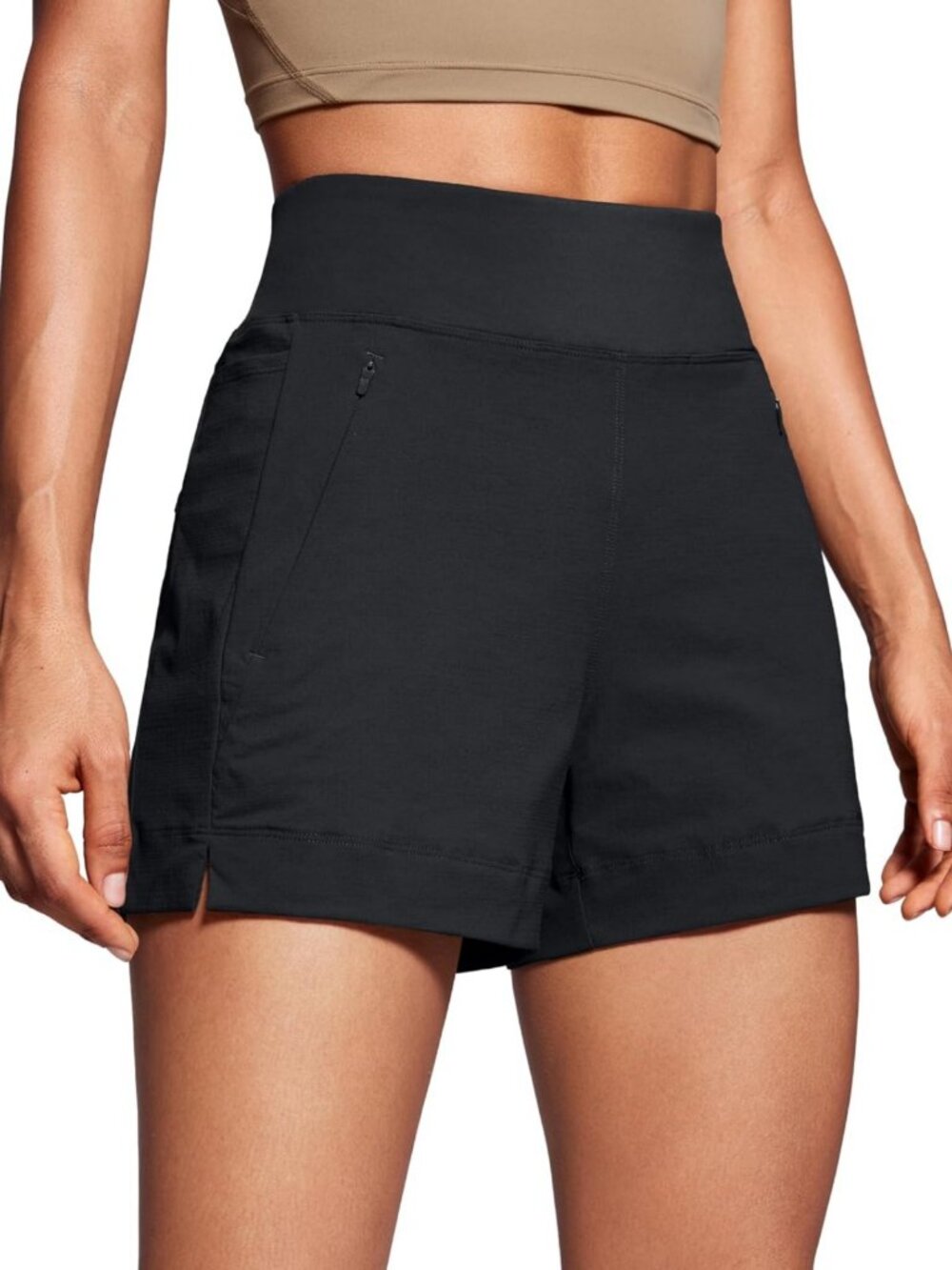 Mid Waisted Split Hiking Shorts for Women - 4" Lightweight Outdoor Activewear